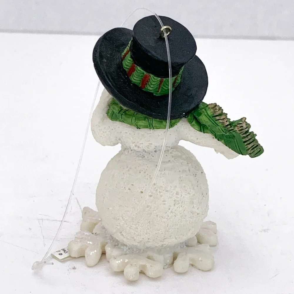 NWT Department 56 Snowman Ornament Top Hat Broom Vintage Classic Holiday Gift